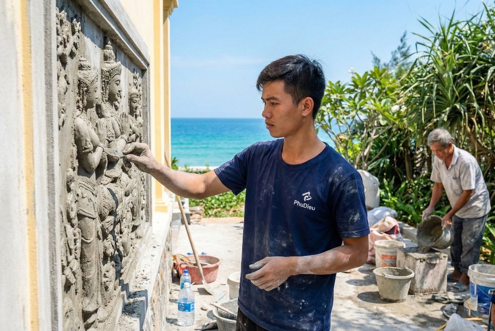 Báo Giá Dịch Vụ Phù Điêu Xi Măng Đẹp Tại TPHCM 12 phudieuximang